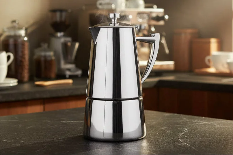 Cuisinox Roma Stovetop Espresso Maker 6 Cup Stainless Steel